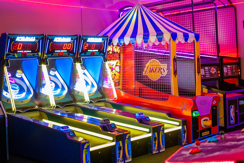 Iceball and Basketball Arcade Games